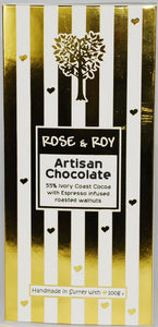 Dark Chocolate with Espresso Infused Roasted Walnuts