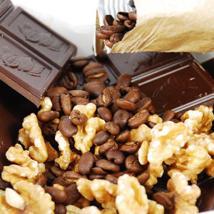 Dark Chocolate with Espresso Infused Roasted Walnuts